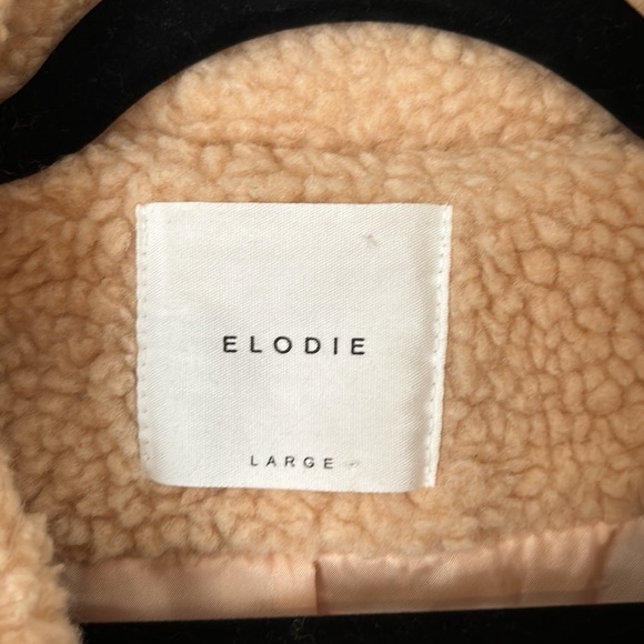 Elodie tan Faux Shearling Jacket size large - Picture 3 of 6